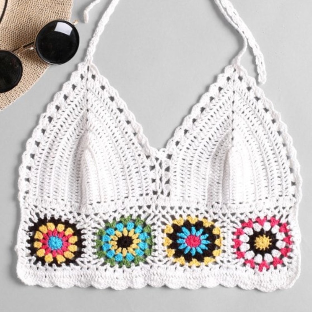 Halter crochet bralette top